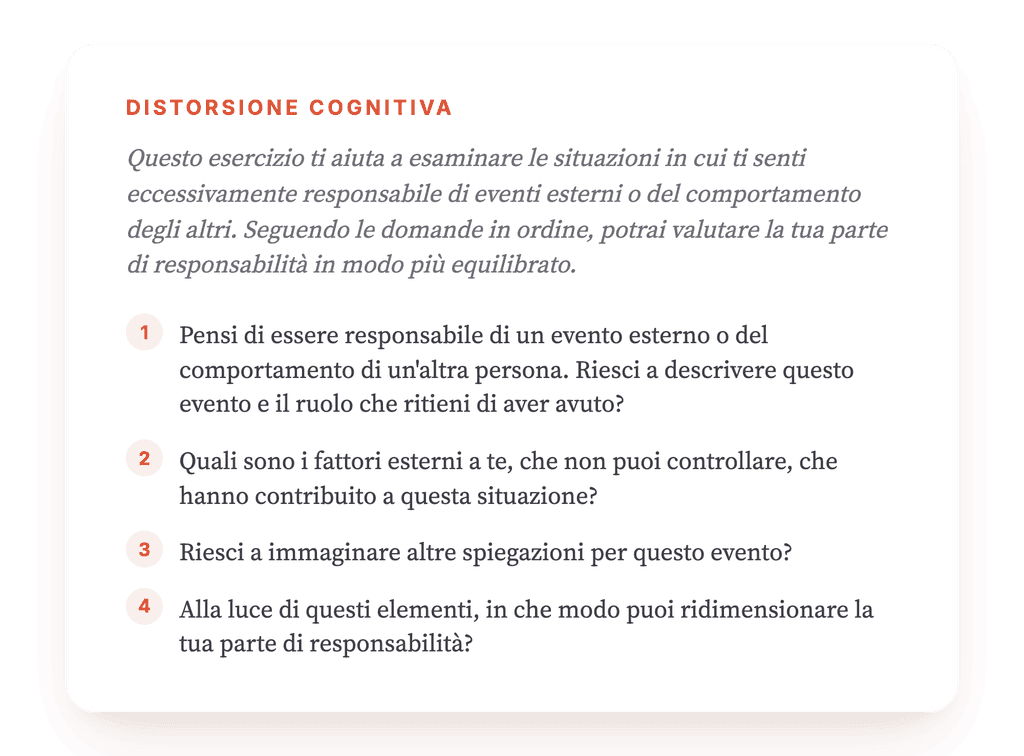 Personalizzazione: esercizio clinico sulla colpa e responsabilità