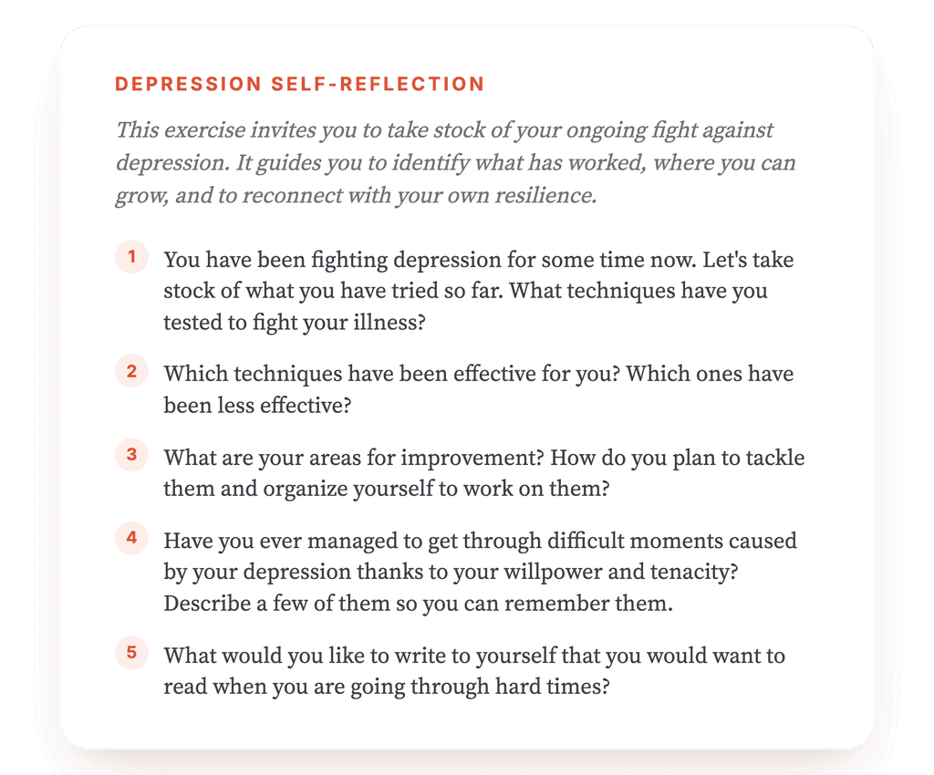 My Fight Against Depression: A Structured Progress Review
