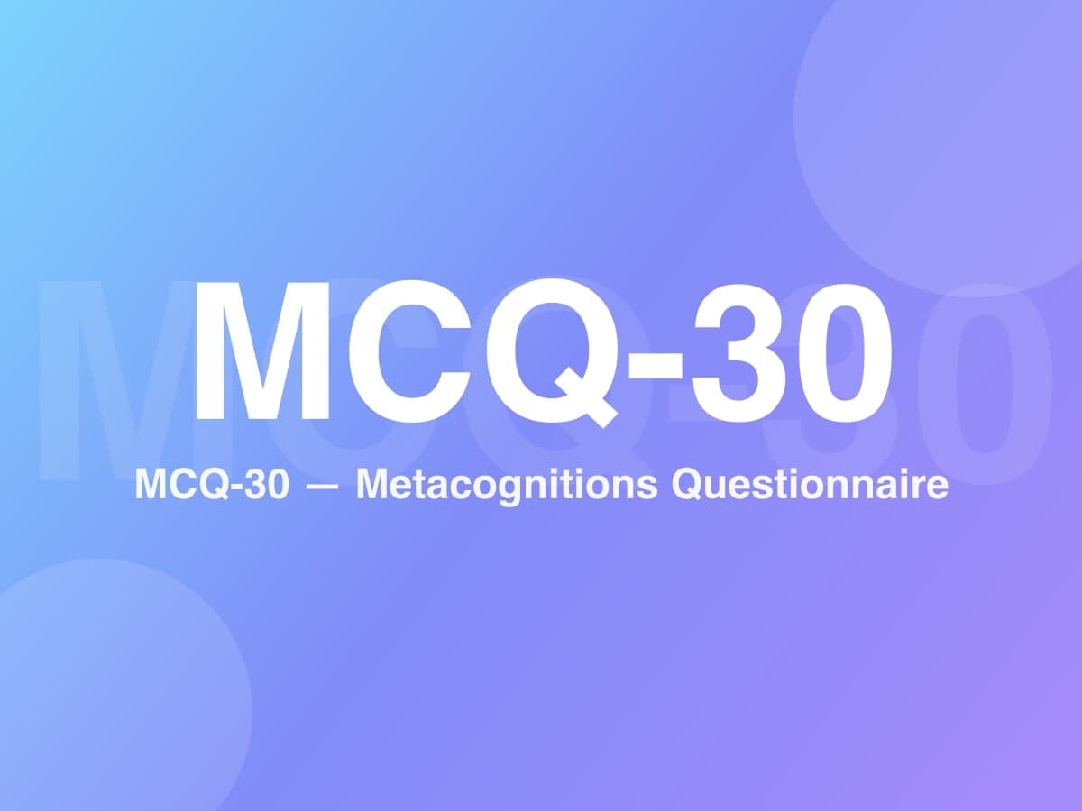 Questionário de Metacognições (QMC-30)