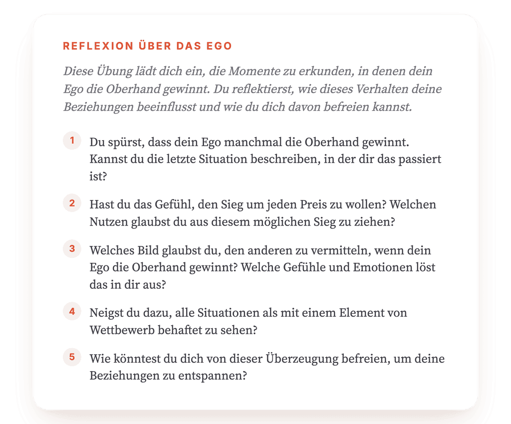 Ego und Stolz in der Therapie: klinische Reflexionsübung