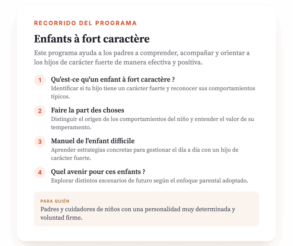 Niños de carácter fuerte: psicoeducación para padres